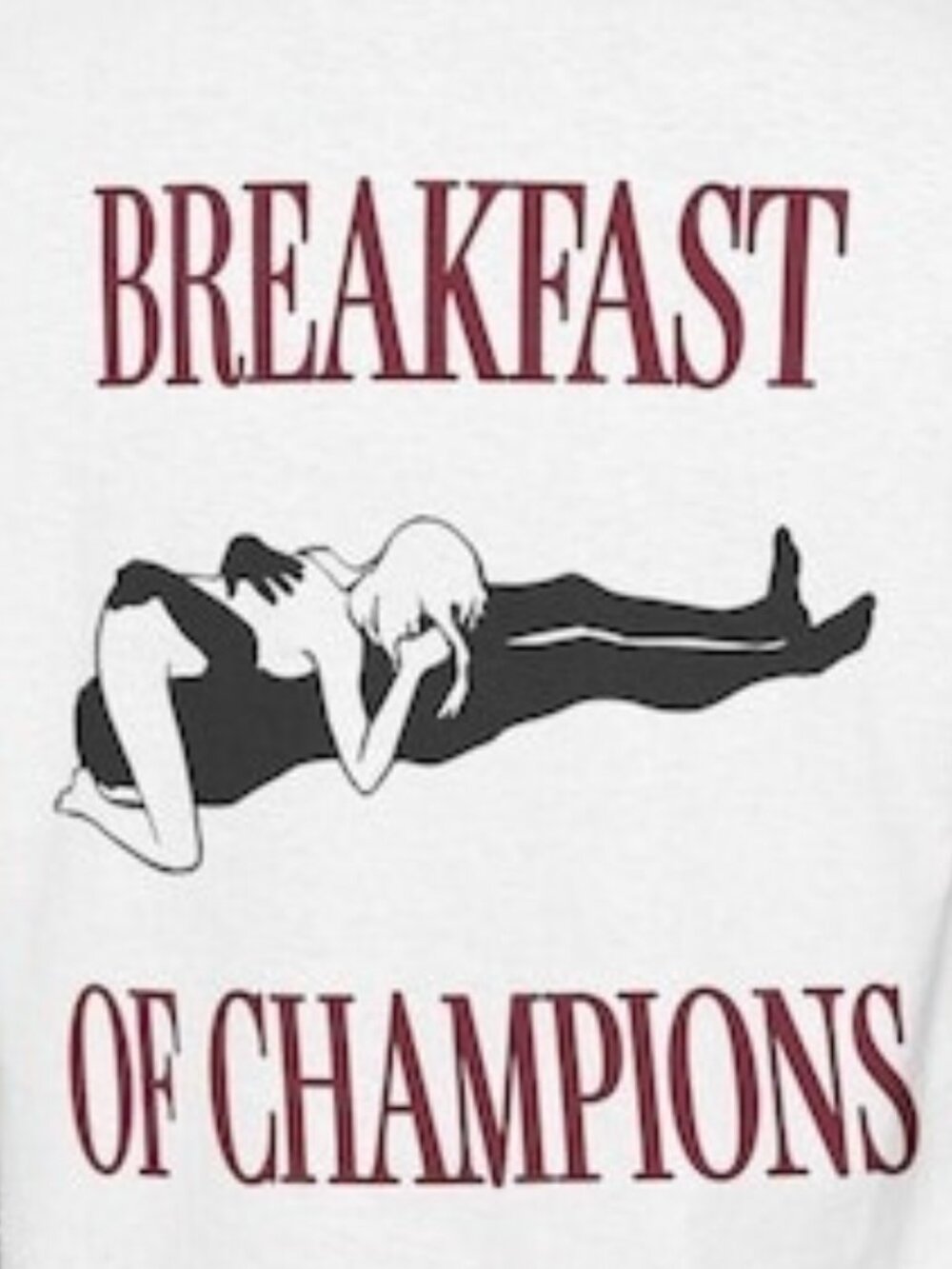 Funny Breakfast of Champions Back Print Shirt White - Picture 2 of 4